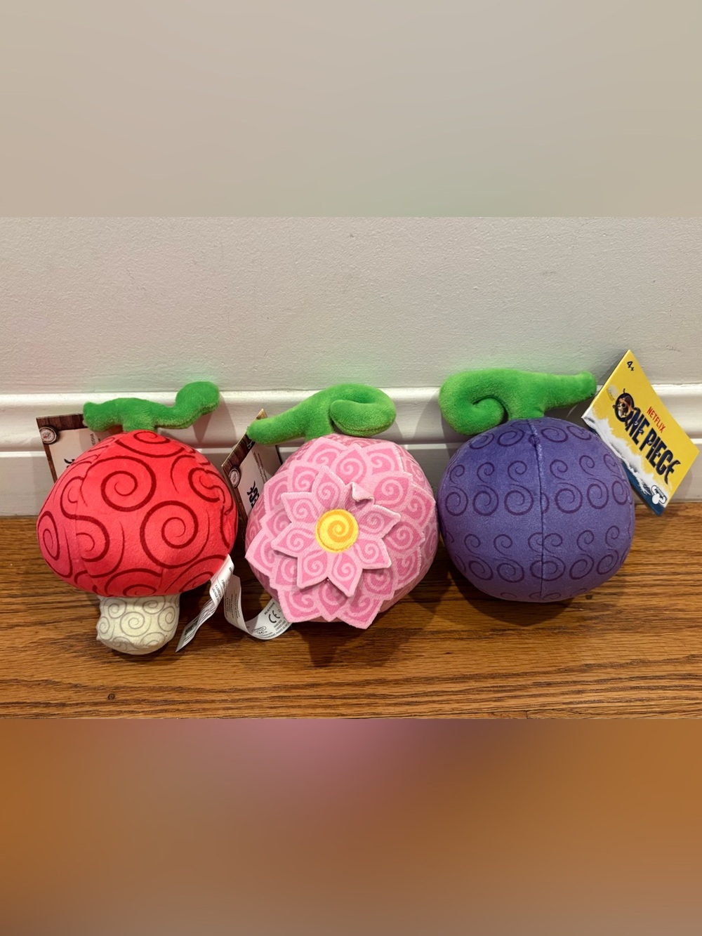 Netflix One Piece Devil Fruit Plush *Lot Of 3* Gomu/Hana/Hito Official Licensed